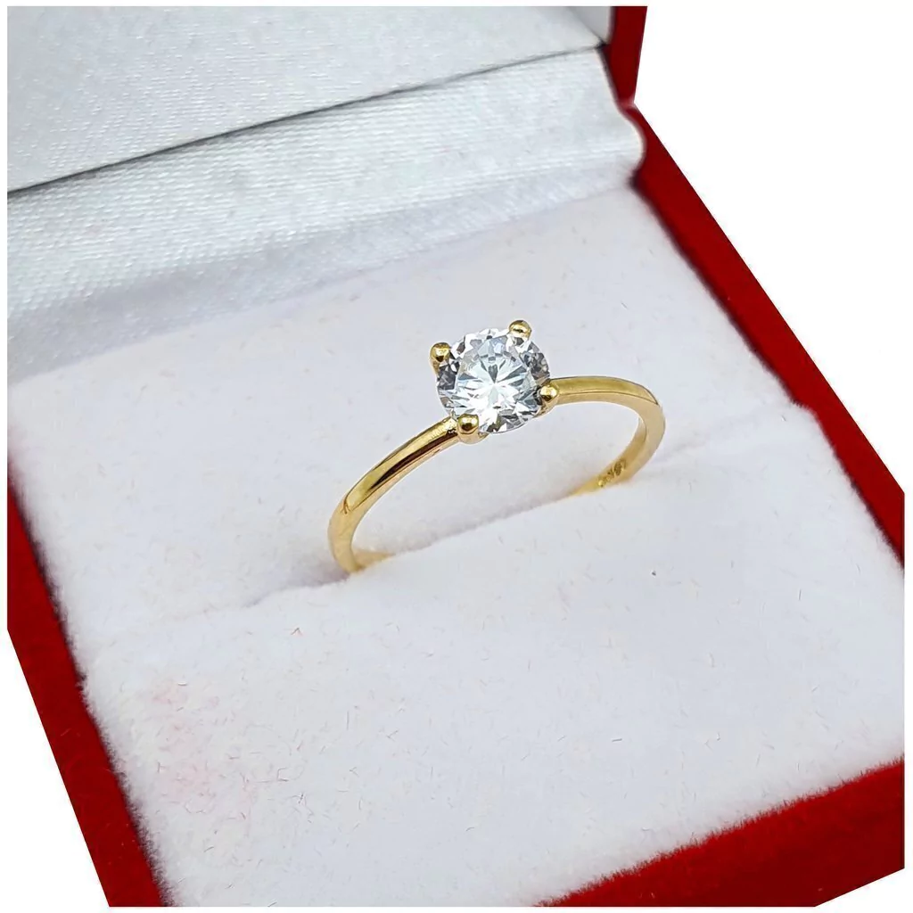 Anillo De Oro 18k Cintillo Compromiso Casamiento Dama 1 3grs 4