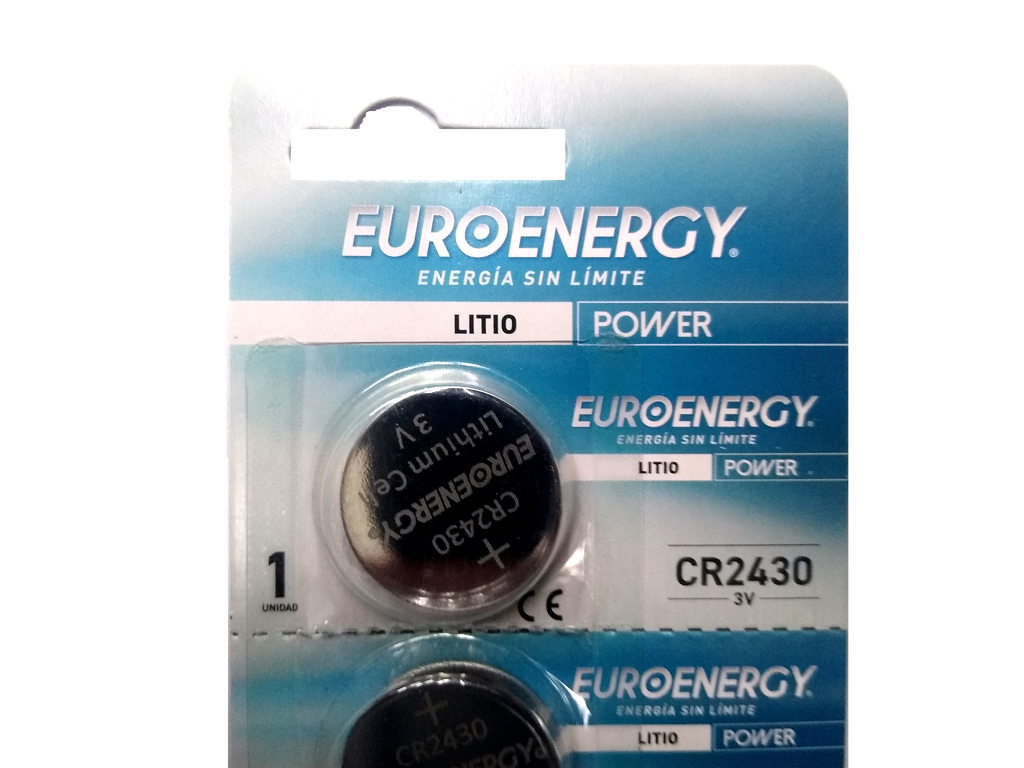 5 Pilas Euroenergy Cr2430 3v P/ Sensores, Alarmas , Relojes, Venta