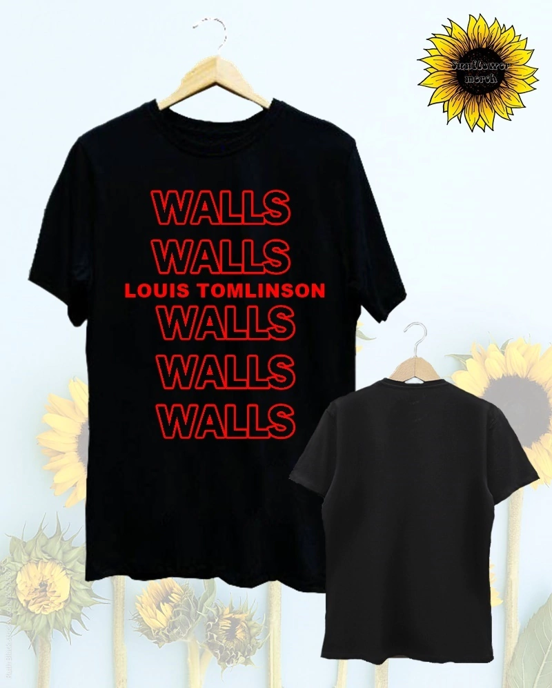 Remera Louis Tomlinson Walls Letras Rojas Venta de Remera Louis