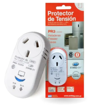 Protector de tensión para heladera y electrodomesticos